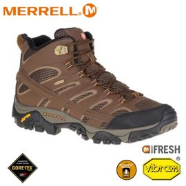 【MERRELL 美國 男 MOAB 2 MID GORE-TEX 登山鞋《咖啡》】ML06063/防水鞋/健行鞋/登山