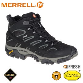 【MERRELL 美國 男 MOAB 2 MID GORE-TEX 登山鞋《黑色》】ML06063/防水鞋/健行鞋/登山