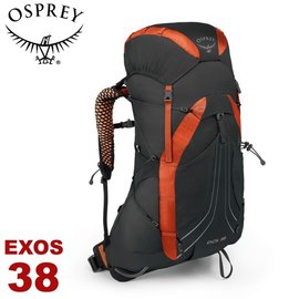 【OSPREY 美國 EXOS 38 M 登山背包《火焰黑》38L】雙肩背包/後背包/登山/健行/旅行