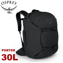 【OSPREY 美國 Porter 30 登山背包《黑》30L】雙肩包/旅行背包/電腦包/健行/自助旅行