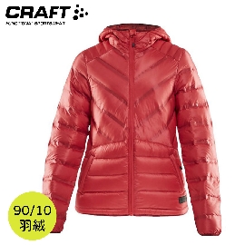 【CRAFT 瑞典 女 輕量羽絨連帽外套《紅》】1908007/羽絨衣/保暖外套/羽絨外套