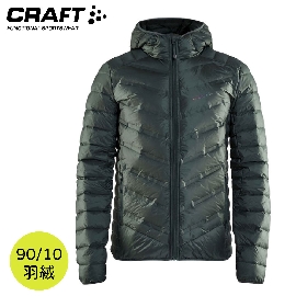 【CRAFT 瑞典 男 輕量羽絨連帽外套《墨綠》】1908006/羽絨衣/保暖外套/羽絨外套