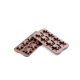 義大利 Silikomart 矽膠模 矽膠烤模 巧克力模 糖果模 12連薑餅人矽膠巧克力模 SCG12