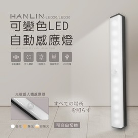 強強滾P HANLIN-LED20/LED30 可變色LED自動感應燈(399元)