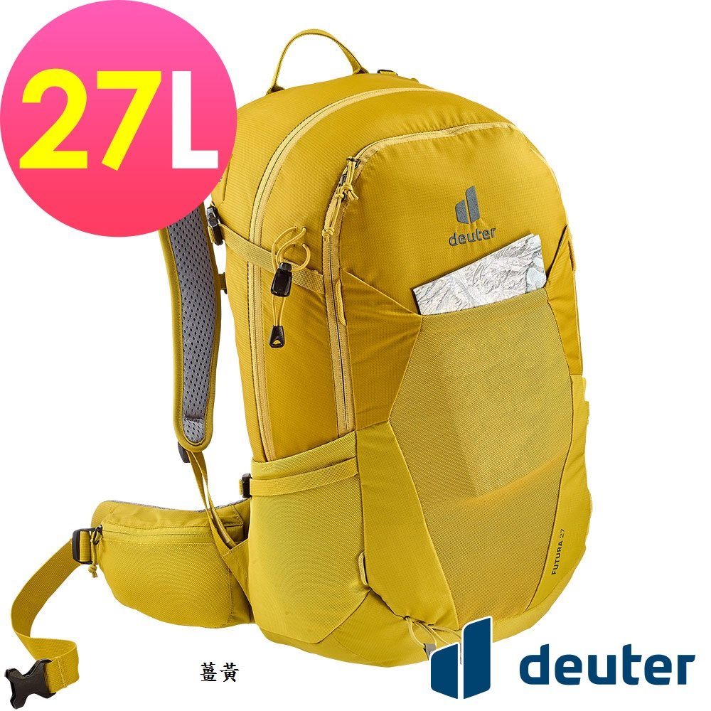 送手機袋/deuter 德國FUTURA透氣網架背包/健行包27L(3400321)(登山屋)