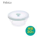 【Fasola】食品用鉑金矽膠可微波帶氣孔蓋摺疊碗 335ml 橄欖綠