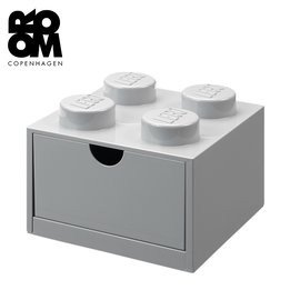 丹麥 Room Copenhagen 樂高 LEGO® 樂高 4凸桌上型抽屜收納箱 灰色(40201740)