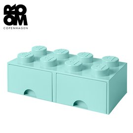 丹麥 Room Copenhagen 樂高 LEGO® 8凸抽屜收納盒 水藍(40061742)