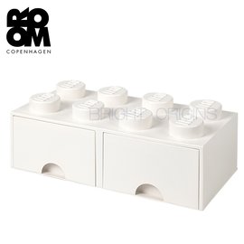 丹麥 Room Copenhagen 樂高 LEGO® 8凸抽屜收納盒 白(40061735)