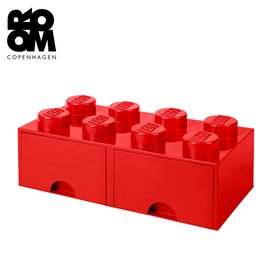 丹麥 Room Copenhagen 樂高 LEGO® 8凸抽屜收納盒 紅色(40061730)