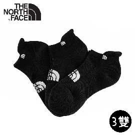 【The North Face 運動襪-三雙組《黑》】3RJC/吸濕透氣/耐磨/短襪/襪子/跑步