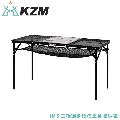 【KAZMI 韓國 KZM IMS 三折鋼網摺疊桌含收納袋《黑》】K20T3U005/露營桌/折疊桌/戶外桌/餐桌