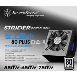 SilverStone (ST65F-PT) 650W 電源供應器80 白金認證(全模組化) - 小