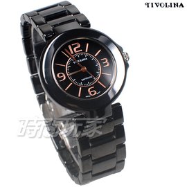 TIVOLINA 數字時刻 陶瓷錶 防水 藍寶石水晶鏡面 日期顯示窗 男錶 黑色 MAW3690-K