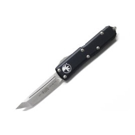 Microtech UTX-85 T/E 黑柄 Tanto 石洗刃彈簧刀 (CTS 204P鋼) -#MT 233-10