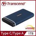 Transcend 創見 ESD370C 1TB USB3.1/Type C 雙介面外接SSD固態硬碟 - 海軍藍