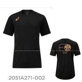 (C3) ASICS 亞瑟士 短袖T恤 排球衣 2051A271-002 黑 [陽光樂活]