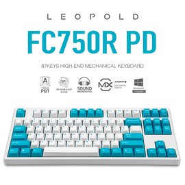 | MOJO | 韓國LeoPold FC750R PD機械鍵盤 薄荷藍 PBT二色成型鍵帽 英文 茶/紅