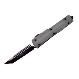 Microtech UTX70 T/E 透明G10/鋁柄mini彈簧刀(TANTO黑平刃)/簽名版 -#MT 149-1 GTJGS