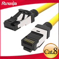 仟亞電訊CAT.8(八類) 40Gbps超高速遮蔽網路線(S/FTP 26AWG, LSZH) 2米,黃色