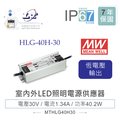 『堃喬』MW明緯 30V/1.34A HLG-40H-30 LED室內外照明專用 恆流恆壓 電源變壓器 IP67