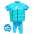 《Splash About 潑寶》兒童防曬浮力泳衣 - 水藍 / 珊瑚綠條紋