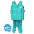 《Splash About 潑寶》兒童浮力短褲泳衣 - 珊瑚綠條紋