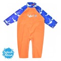 《Splash About 潑寶》嬰兒抗 UV 連身泳衣 - 亮橘鯊魚