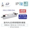 『堃喬』MW明緯 24V/6.3A HLG-150H-24A LED室內外照明專用 電流電壓可調 電源變壓器 IP65
