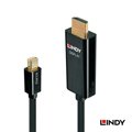 【免運 】 LINDY 林帝 主動式MINI DISPLAYPORT TO HDMI 2.0 轉接線，1M (40911)