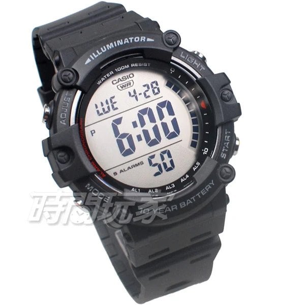 CASIO卡西歐 AE-1500WH-1A 大錶徑 10年電力 電子錶 男錶 軍錶 學生錶 AE-1500WH-1AVDF