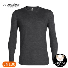【Icebreaker 男 Cool-Lite 圓領長袖上衣-JN130《深灰》】IB104570/短T/T恤/運動短袖