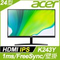 【hd數位3c】ACER K243Y(1A1H/1ms/IPS/無喇叭/FreeSync) 無邊框設計