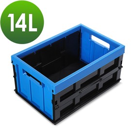 WallyFun 屋麗坊 14L歐式手提摺疊收納箱(藍色)(229元)