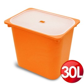 WallyFun 屋麗坊 亮彩儲物收納盒30L (橘)