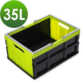 WallyFun 屋麗坊 35L歐式手提摺疊收納箱(綠色)(229元)