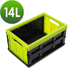 WallyFun 屋麗坊 14L歐式手提摺疊收納箱(綠色)(229元)