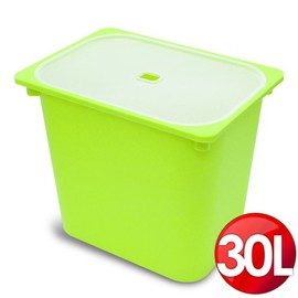 WallyFun 屋麗坊 亮彩儲物收納盒30L (綠)