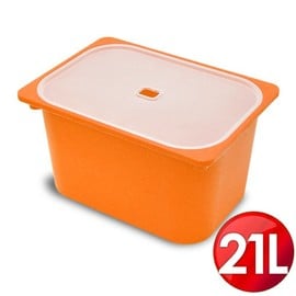 WallyFun 屋麗坊 亮彩儲物收納盒21L (橘)