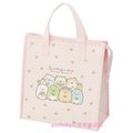 asdfkitty*角落生物粉紅花圈方型保冷手提袋/便當袋/購物袋-日本正版商品