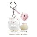 asdfkitty*日本san-x角落生物白熊造型絨毛娃娃鑰匙圈附眼鏡擦拭玩偶-裝飾品/吊飾-日本正版商品