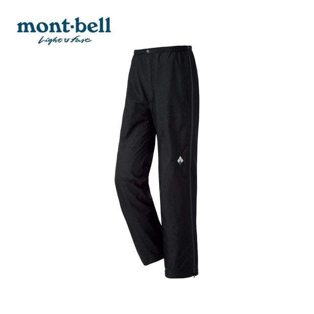 Mont-bell Thunder Pass F-ZIP PT 男款雨褲 黑 輕量 登山雨褲 全開拉鍊 1128652BK
