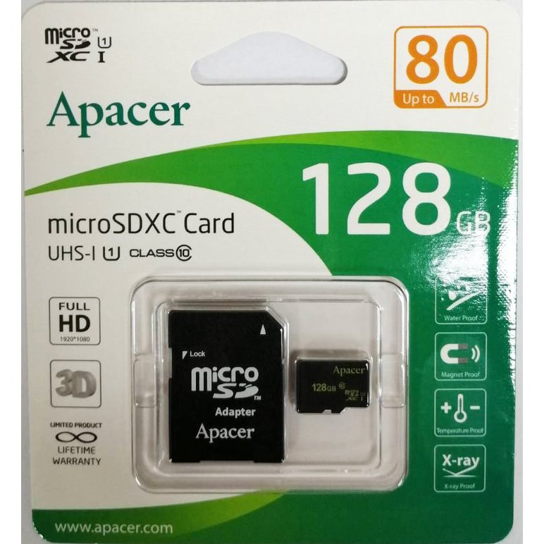 【小樺資訊】含稅 宇瞻 APACER 記憶卡 128G MicroSDXC C10/適用手機/平板/行車記錄器