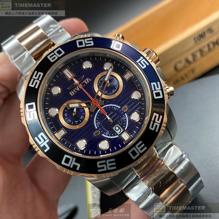 INVICTA手錶,編號IN00013,52mm玫瑰金錶殼,金銀相間錶帶款