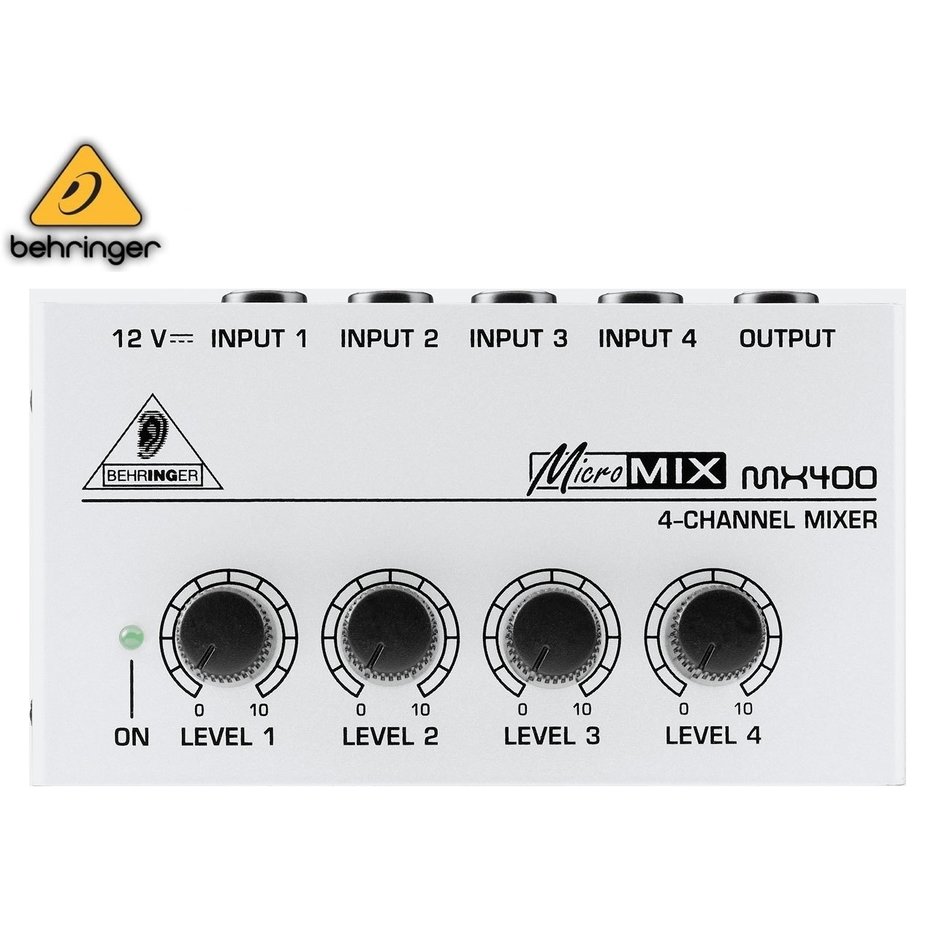 亞洲樂器 Behringer MICROMIX MX400 口袋型四軌混音器【MX-400】單聲道輸出、小型混音器、口袋型四軌、掌上型混音器