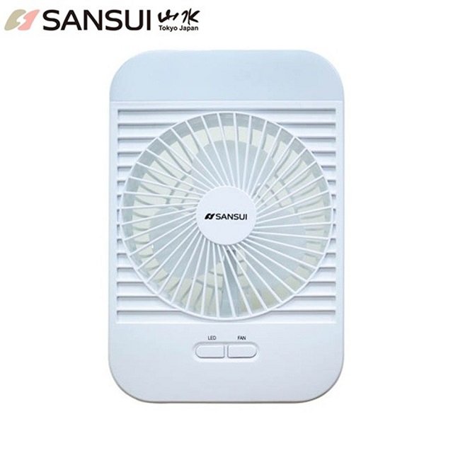 【SANSUI 山水】5吋充電式靜音風扇-附超亮LED燈 (SHF-L45)