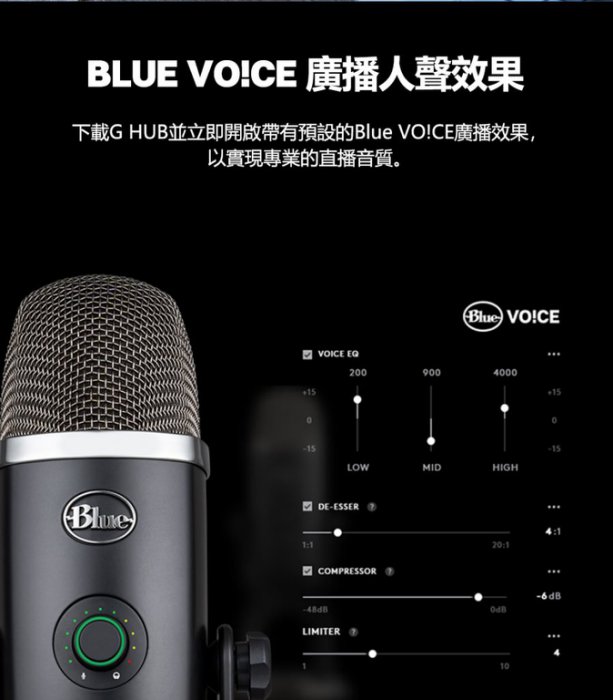 怪機絲美國Blue YETI X 雪怪USB 電容式麥克風心型全向雙指向立體聲PC