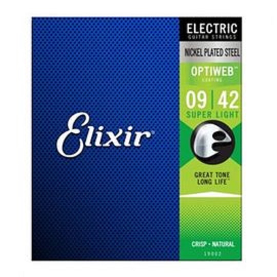 亞洲樂器 Elixir EXXG-19002 Optiweb 電吉他套弦、包覆弦、Coated