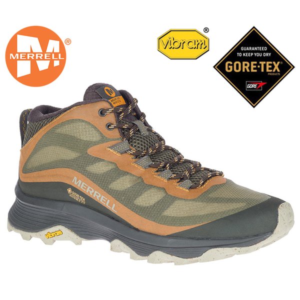 丹大戶外 Merrell 美國男款moab Speed Mid Gtx 中筒防水登山鞋ml 墨綠 橘 Pchome 商店街