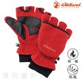 荒野WILDLAND 中性防風保暖翻蓋手套 紅色 W2012 保暖手套 刷毛手套 防風手套 OUTDOOR NICE